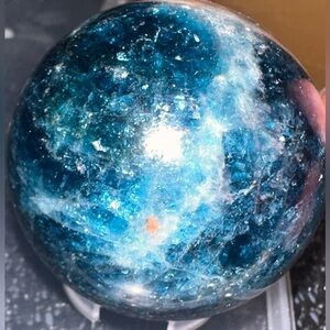 Blue Apatite Crystal 38mm Sphere